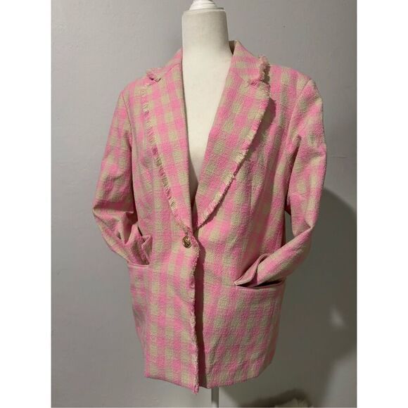 Vera Moda bree Kae check tweed blazer 6 - Picture 3 of 12